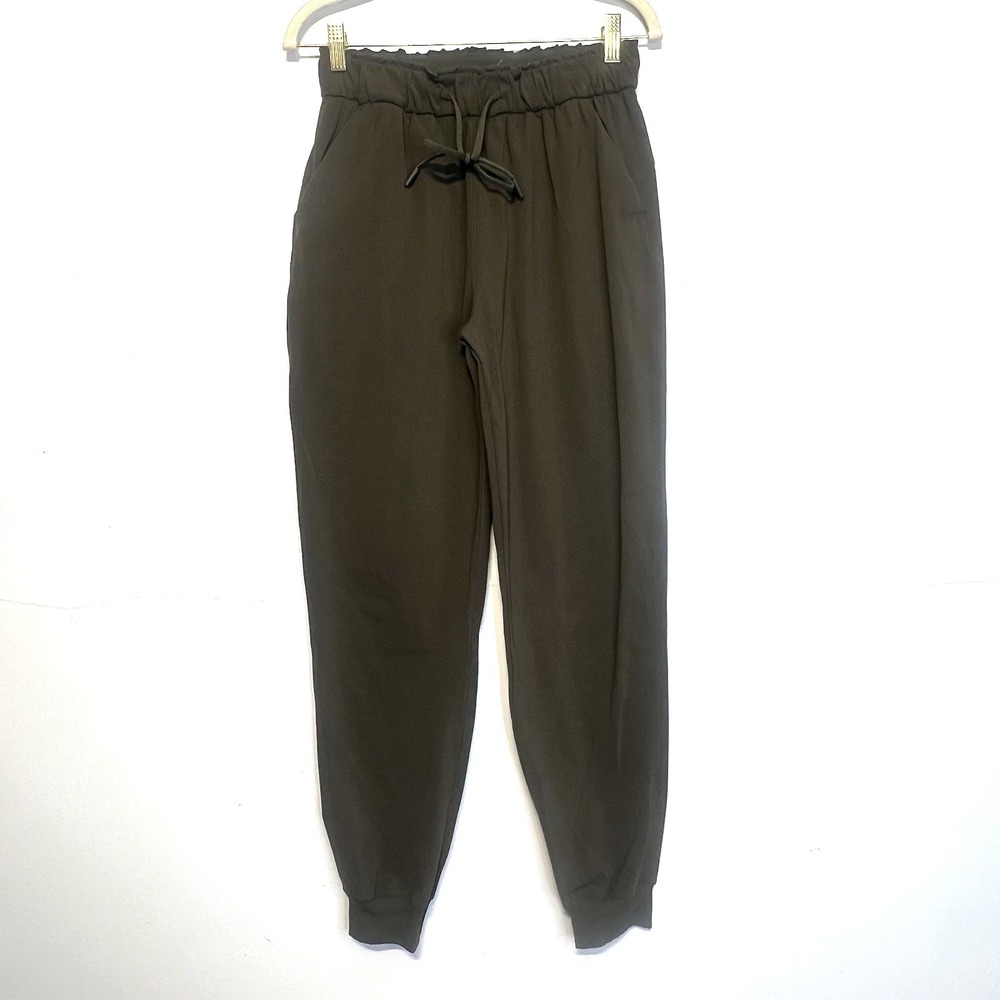 Lululemon On the Fly Jogger High Rise Dark Olive Green Sz 6 28"